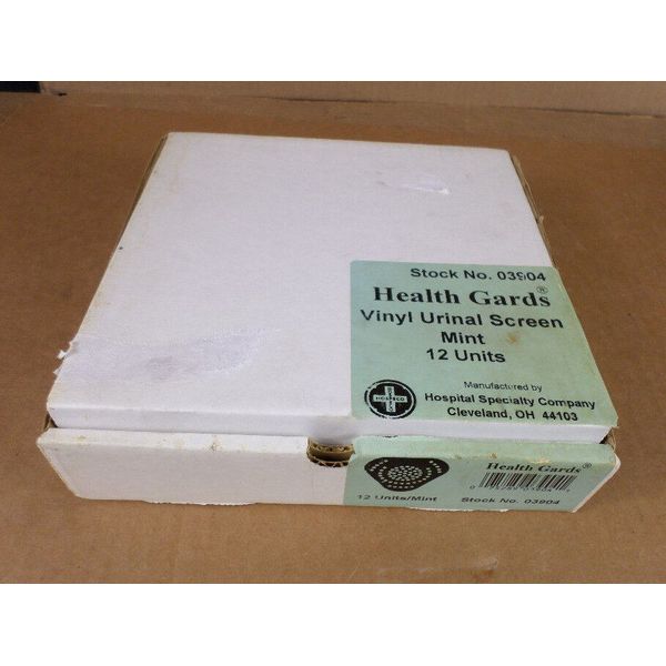 Hospital Specialty Co. 03904 Health Gards Box of 12 Mint Vinyl Urinal Screens