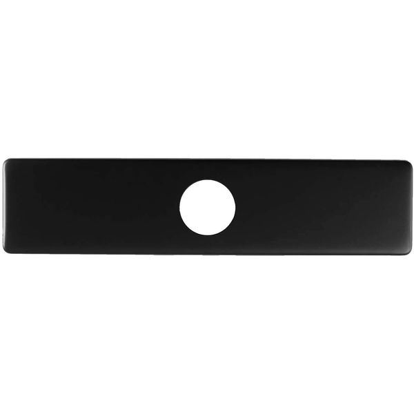 Bathfinesse 10" Kitchen or Bathroom Sink Faucet Black Hole Cover Deck Plate Square Stainless Steel Escutcheon for Covering Unused Mounting Holes,P-111-B