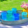Youngever 7 Pack Reusable Kids Sippy Cups, Assorted Colors (Coastal)