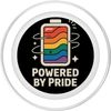 Powered by Pride Colorful Rainbow Battery PopSockets PopGrip for MagSafe