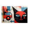 Mid Century Modern Abstract Cat Art Print cf4