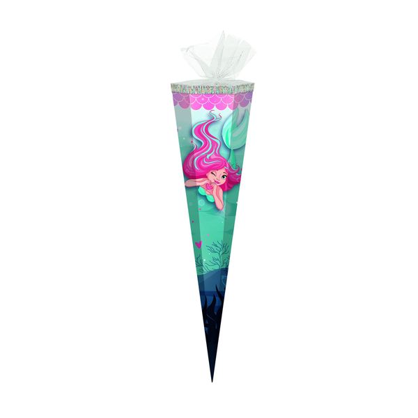 School cone / sugar cone / 85 cm / square / mermaid