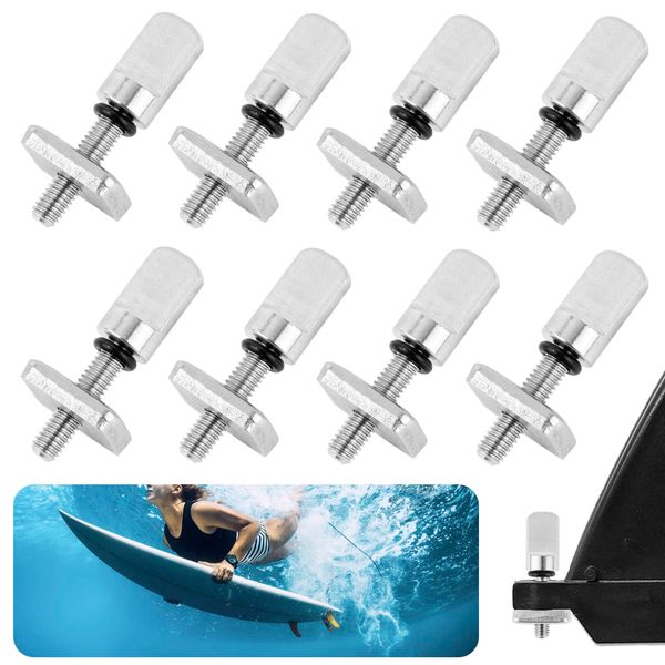 8 Stück SUP Finnenschraube Surfbrett Schrauben, 316 Edelstahl Surfbrettschrauben Surfboard Flossenschraube Longboard Finnenschrauben Universal Sup Finne Zubehör für Single Fins Paddle Board Fin Box