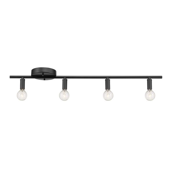 Globe Electric 59968 Monroe 4-Light Slim Profile Track Lighting, Matte Black, Bulb Not Included