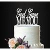 God Gave Me You Cake Topper for Wedding/Engagement Party Decorations, Silver Classic Wedding Cake Topper