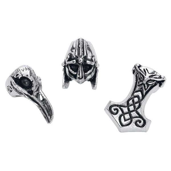 Alchemy Gothic Norse Hair Beads Beard Beads Silver-Coloured