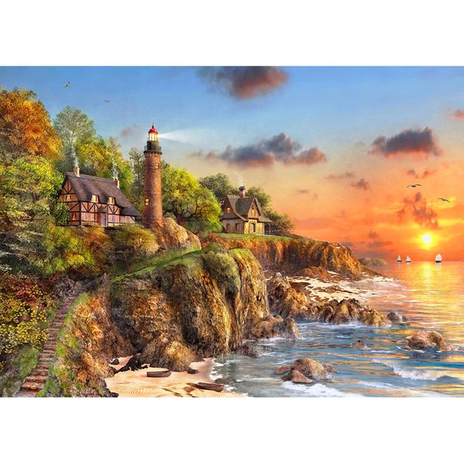 Jigsaw Puzzle Sunset of Cottage HP1010
