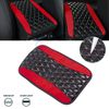 Black Red Splicing Memory Foam Armrest Cushion Leather Middle Console Protector