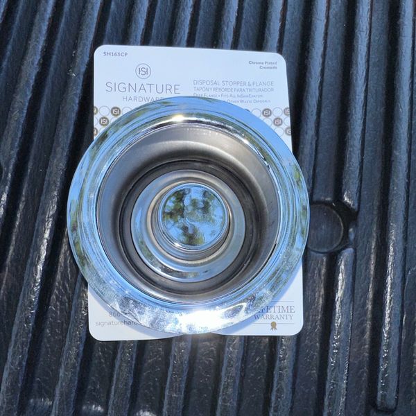 Signature Hardware SH163CP Brass Disposer Flange & Stopper *LT1