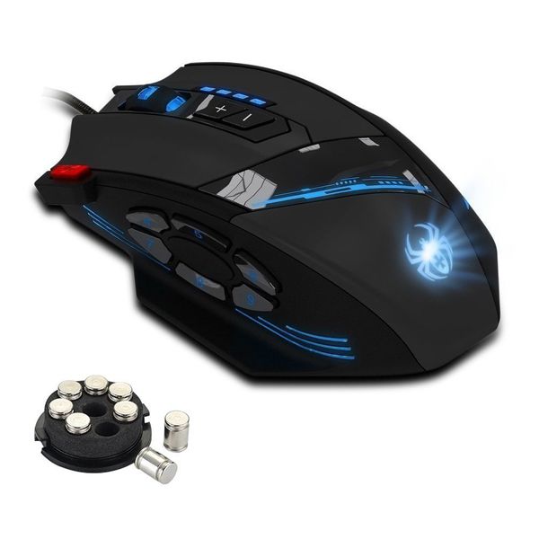 Zelotes Ergonomic Gaming Mouse Wired 12 Programmable Buttons 4000DPI Computer Mouse Optical USB Mouse for PC Mac