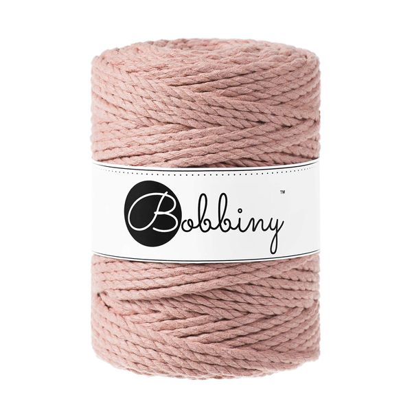 Bobbiny 3 Ply 5mm Macrame Cord Blush