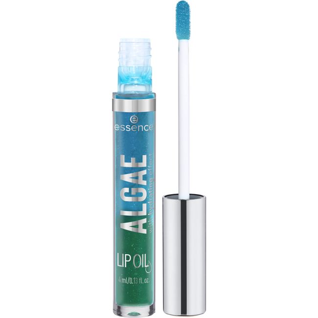 essence ALGAE LIP OIL, Lippenpflege, Nr. 03 Hydration booster, blau, glättend, pflegend, mit Ölen, mit Vitaminen, revitalisierend, glänzend, transluzent, natürlich, vegan, ohne Alkohol (4ml)