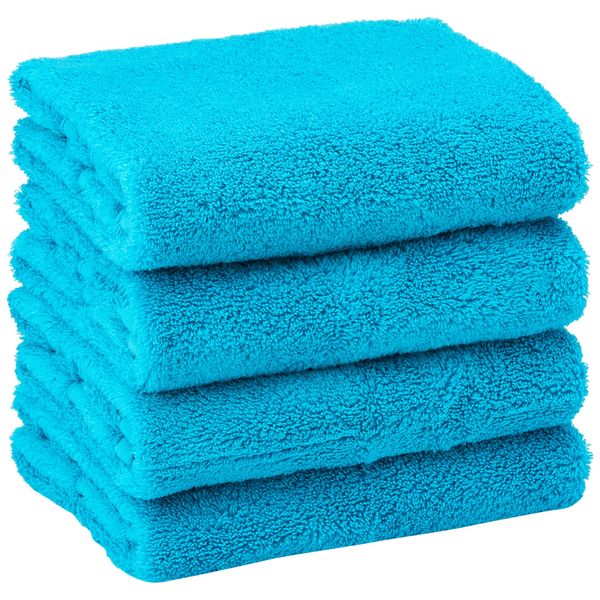 GC GAVENO CAVAILIA 550 GSM Hand Towels - Pack of 2 - Egyptian Cotton Towel - Highly Absorbent &amp; Quick Dry Bathroom Towels Sets - Washable Spa Saloon Gym Towel, Turquoise