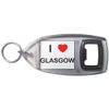 BadgeBeast.co.uk I Love Glasgow - Plastic Bottle Opener Key Ring