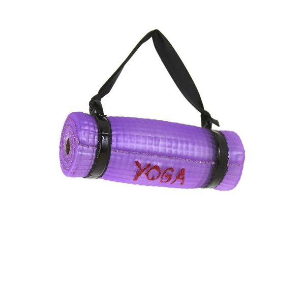Cody Foster Rolled Up Yoga Exercise Fitness Mat Glass Christmas Ornament