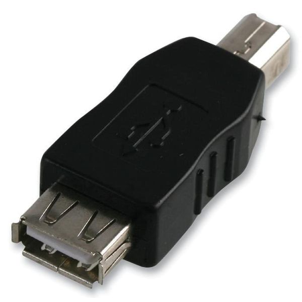 PRO POWER - USB 2.0 A Socket to USB 2.0 B Plug Adaptor, Black