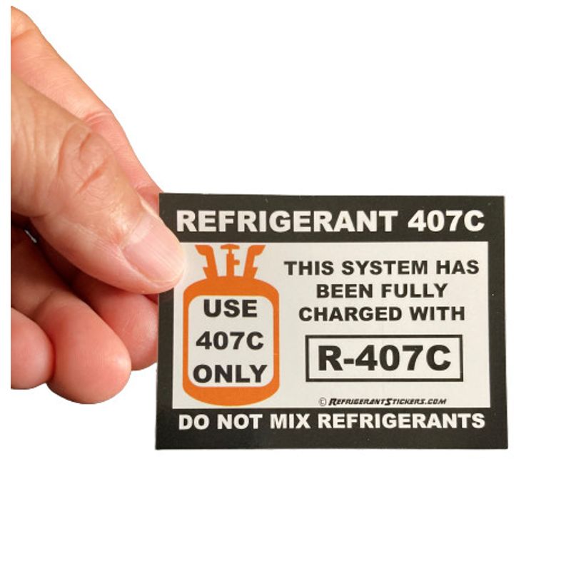 Refrigerant Retrofit Stickers X10- Properly Label Unit After Converting ...