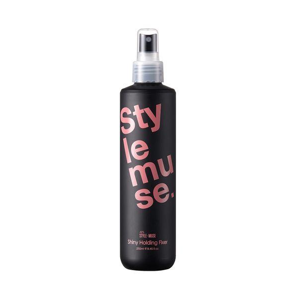 ATS Stylemuse Shiny Holding Fixer, Volumizing, Maximum Hold, Shiny Finish and Fast Drying, Non-Aerosol Spray, 8.45 fl.oz, 250ml, For All Hair