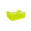 Ay-Kasa Folding Crate, Sturdy Folding Box, Plastic, Stackable, Neon Yellow, Midi (40 x 30 x 14 cm)