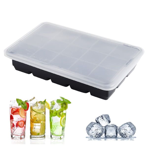 Hive Mind Ice Tray, Silicone Ice Tray, Ice Maker, Square Ice Maker, 1.4 inches (3.5 cm), Food Sanitation Act Compliant (15 Pieces)