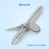 JMU 6pcs Mouth Mirror Heads Double Sided Front Surface Cone Socket #5, No Handle