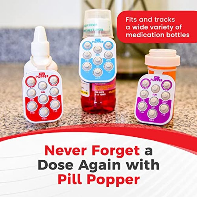 Pill Popper - Memory Aid Medication Dose Tracker - 3 Pack