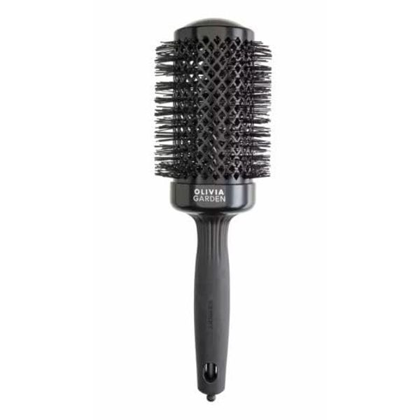 Olivia Garden Expert Blowout Shine - Black - 45 - Round Antistatic Ceramic Brush for Shiny and Frizz-free Blowouts