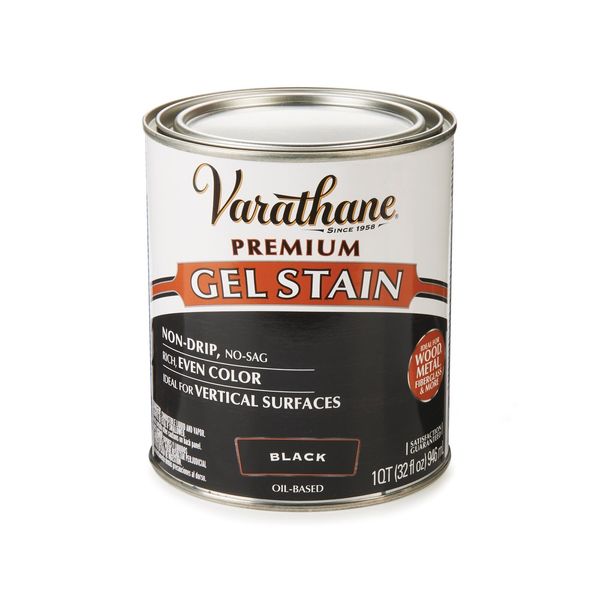 Varathane Premium Gel Stain Oil Based Black 1 Quart