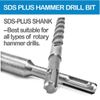 15Pcs 3/16"x8" SDS Plus Hammer Drill Bit Carbide Tip Masonry Concrete Drill Bit