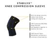 CW-X Men's Stabilyx Joint Support Compression Knee Sleeve, Black, Medium
