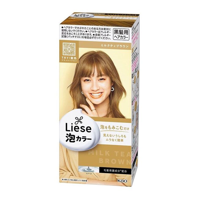 Kao LIESE Soft Creamy Bubble Foam Hair Color Prettia Dying Kit #5 Milk Tea Brown