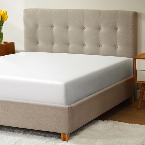 Micropuff King Fitted Sheet with Anti-Slip Anchors for Snug Fit - Soft and Comfortable Fabric - Easy to Wash and Fade Resistant - Breatheable and Allergy Free Fitted Sheet