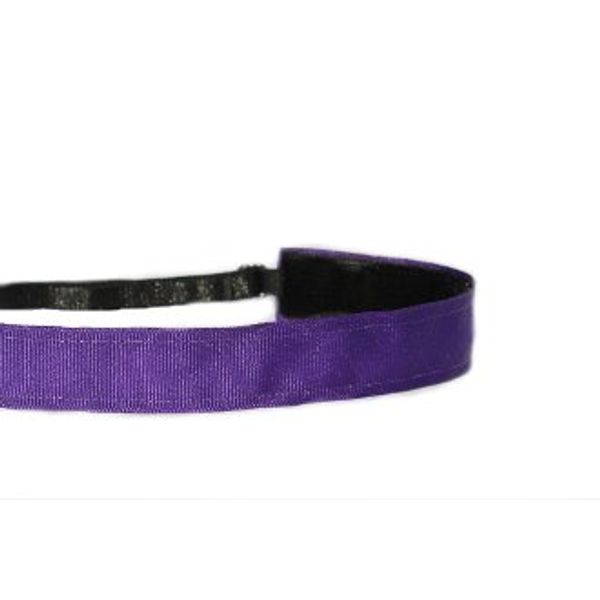 Mavi Bandz Adjustable Non-Slip Fitness Headband in Plain Jane - Purple