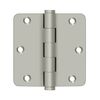 3-1/2" Height X 1/4" Radius Commercial Solid Brass Mortise Hinge Plain Bearing