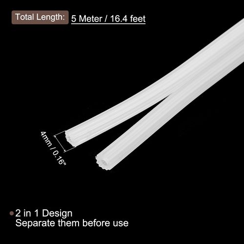 uxcell Screen Repair Kit, 0.16"x16.4ft Translucent TPE Window Screen Retainer Spline with Roller & Removal Hook for Door Window Screen Replacement and Installation
