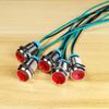 KILIGEN 5pcs 10mm 3V-8VDC LED Waterproof Indicator Light Pilot Light Signal Indicator(Red)