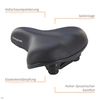 Prophete touring city saddle full foam padding with elastomeric padding,, color: black, 6594