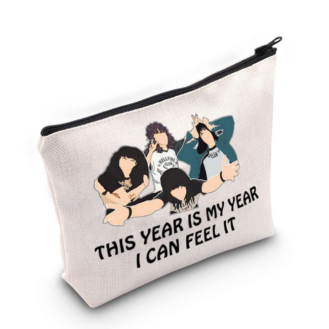 LEVLO Eddie Fans Kosmetiktasche, Make-up-Tasche, TV-Show, inspiriertes Geschenk für Dieses Jahr ist Mein Jahr I Can Feel It, Make-up-Tasche mit Reißverschluss