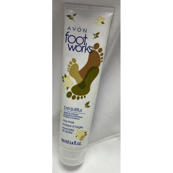 Avon Foot Works Beautiful Ginger & White Tea Clay Mask 3.4 fl oz NEW