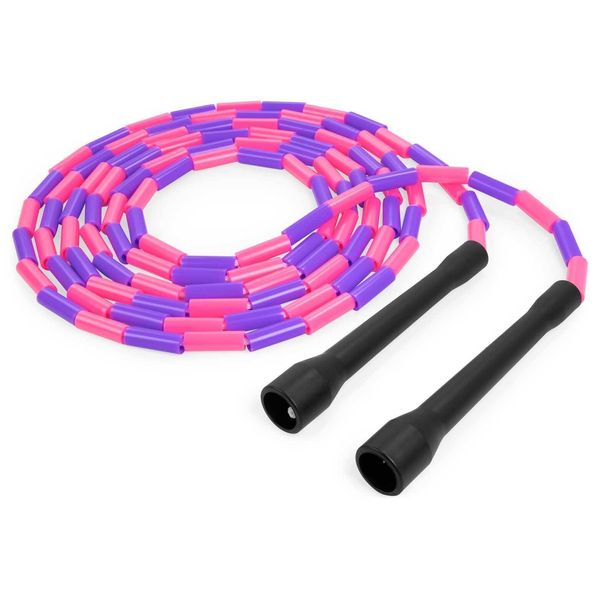 BuyJumpRopes Beaded Jump Rope - Segmented Skipping Rope for Kids - Durable Outdoor Beads