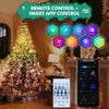 Christmas Tree Lights Waterfall Waterproof Outdoor Fairy Smart String Ring Decor
