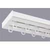 KARPOL Double Curtain Rail Track PCV Ceiling SET with HOOKS 240cm