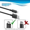 HQRP USB Cable Micro B / 5-Pin Compatible with Spy Tec Mobius Action Camera