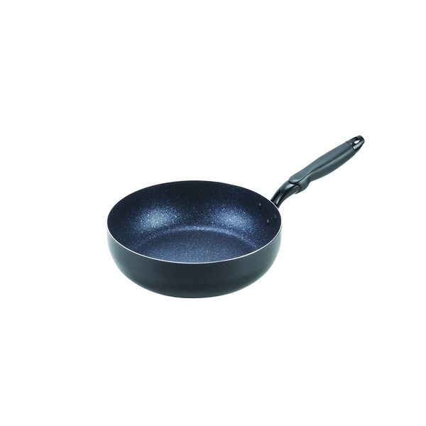 Pearl Metal Midnight Marble HB-5699 Ultra Deep Frying Pan, 11.0 inches (28 cm), Black