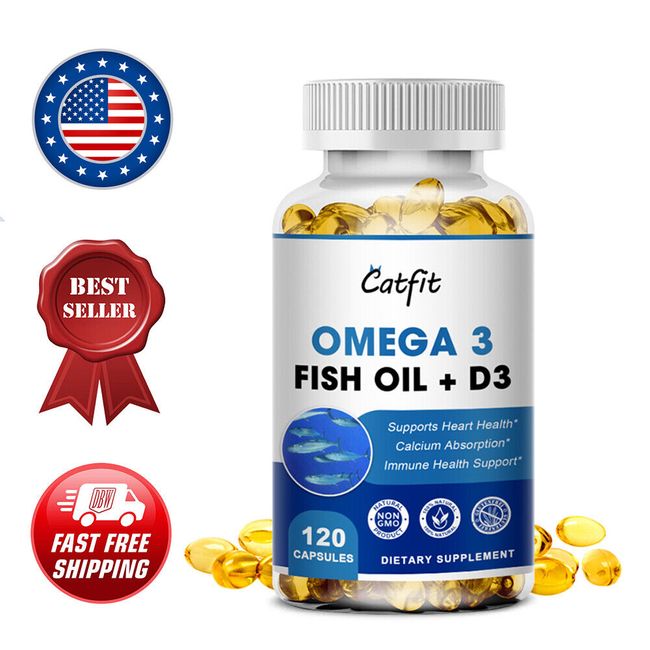 Omega 3 Fish Oil With Vitamin D3 Triple Strength Joint Support 1200mg EPA & DHA