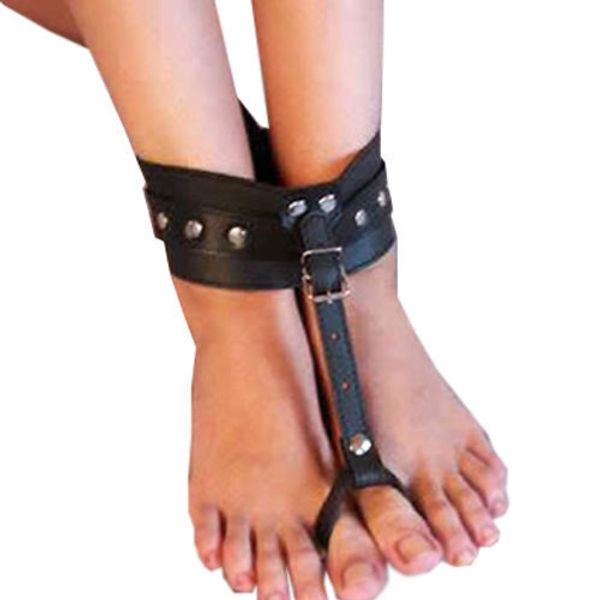 PU Leather Toe Cuffs Adjustable Slave Shackle Bondage Ankle SM Torture Restraint