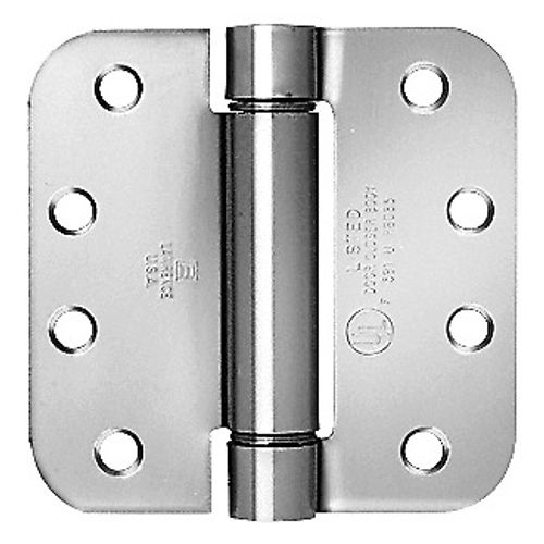 CRL S4826 4" x 4" Brite Chrome Heavy-Duty Spring Hinge