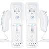 2 Sets Remote Controller for Wii, TechKen Replacement Remote Built-in Motion Plus Controller and Nunchuck (2 White)