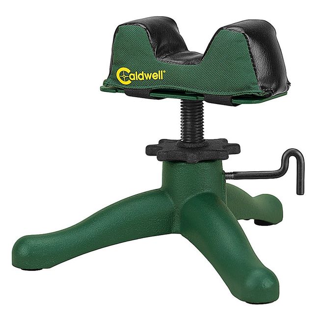 Caldwell The Rock Jr Adjustable Ambidextrous Rifle Shooting Rest for Outdoor Range, Green/Black