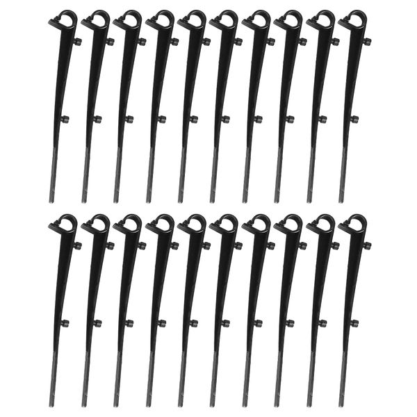 Tiardey 20pcs Gutter Brush Clips Gutter Brush Leaf Guard Fixing Clip Gutter Net Clip Plastic Gutter Guard Clip